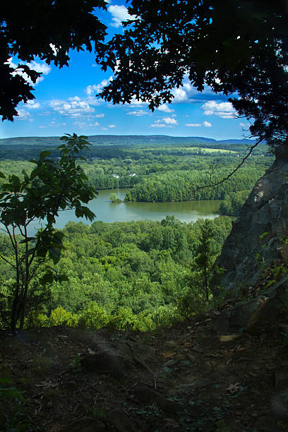 istock Trees framing Hart Ponds below ridge of Ragged Mountain, Connect 486000206