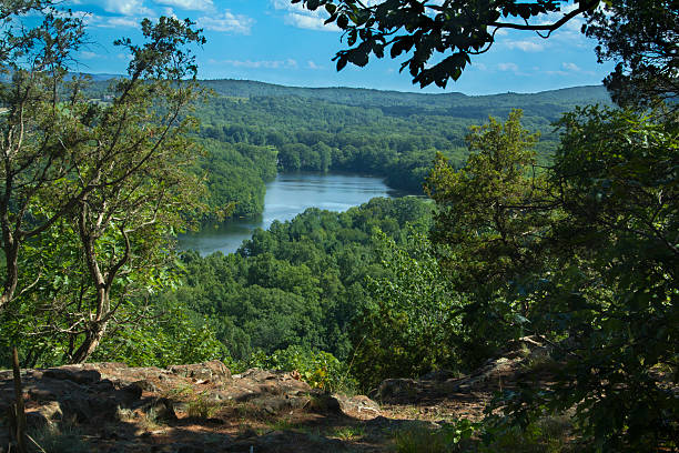 istock Trees framing Hart Ponds below ridge of Ragged Mountain, Connect 486000222