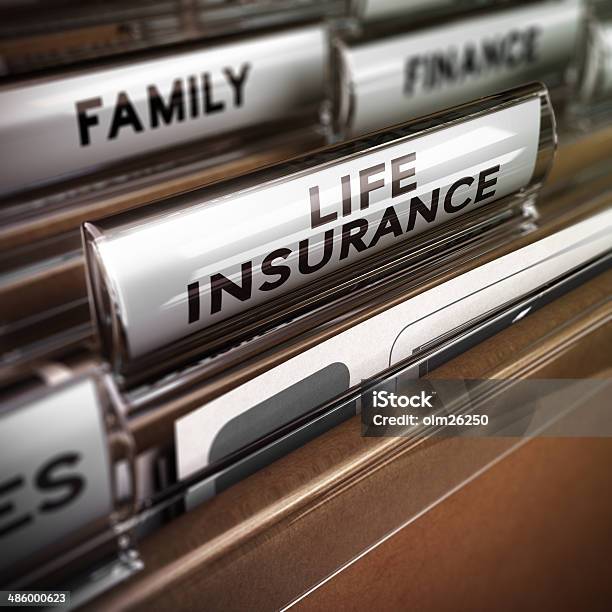 Life Insurance Contract Stock Photo - Download Image Now - Life Insurance, Beneficiary, File Folder