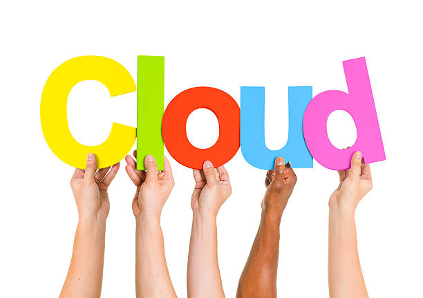 istock Multi-Ethnic Hands Holding Colorful Letters To Form Cloud 486002099