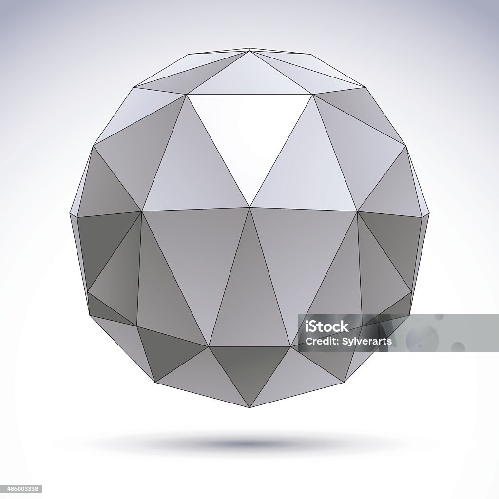 Geométrico abstracto 3D object, la tecnología moderna ilustración - arte vectorial de 2015 libre de derechos