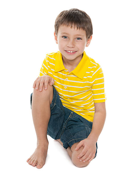 istock Little boy in the yellow shirt 486003347