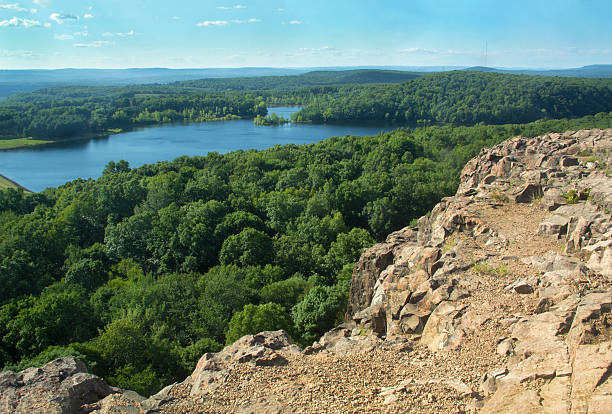 istock Wassel Reservoir from basalt cliffs, Ragged Mountain, Berlin, Connecticut. 486003874