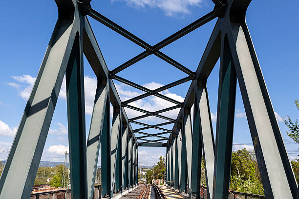 istock Steel bridge, railroad track 486004567