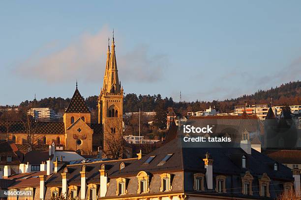 Neuchatel Town View Stock Image Stock Photo - Download Image Now - Neuchatel, Cityscape, Scenics - Nature