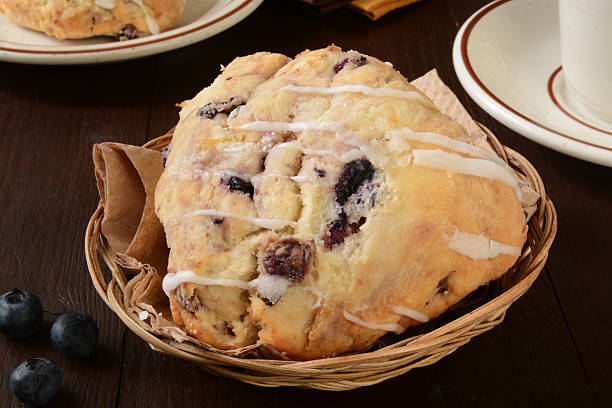 istock Blueberry scones in a basket 486006374