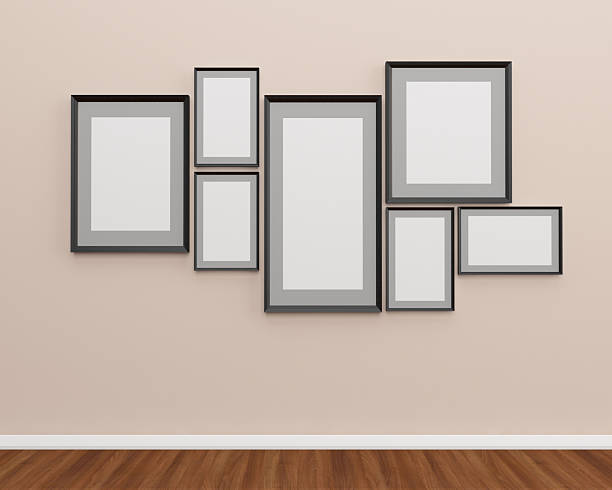 istock Group of photo frames on the wall. 486006386