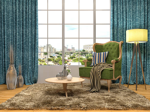 istock interior with chair and plant. 3d illustration 486006920