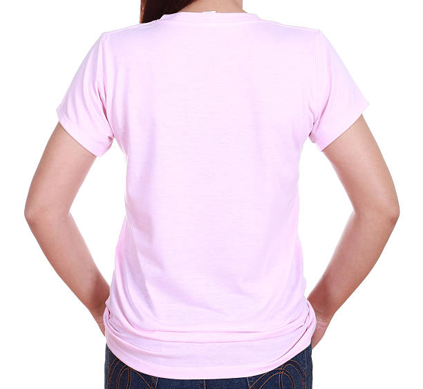 istock close-up female with blank t-shirt (back side) 486018079