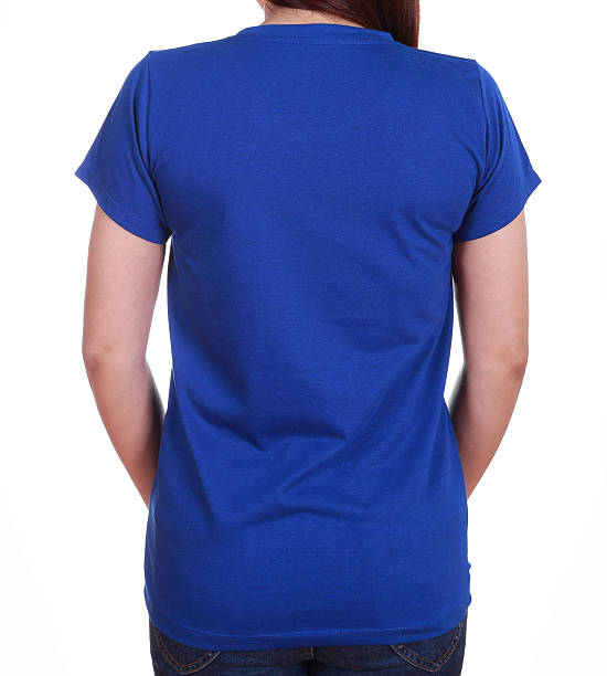 istock close-up female with blank t-shirt (back side) 486019405