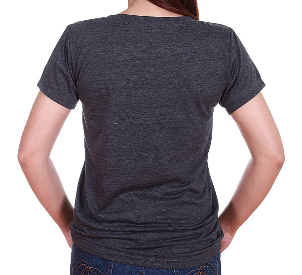 istock close-up female with blank t-shirt (back side) 486020475
