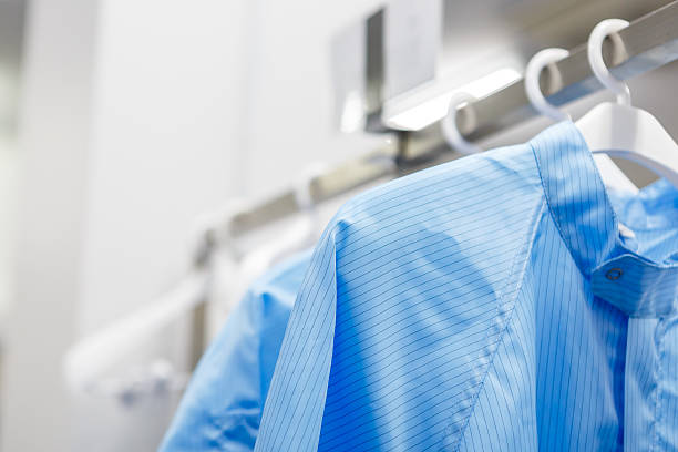 istock Clean room dress for factory 486020954