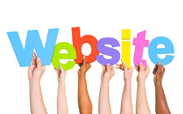 istock Multi-Ethnic Group Of People Holding The Word Website 486022027