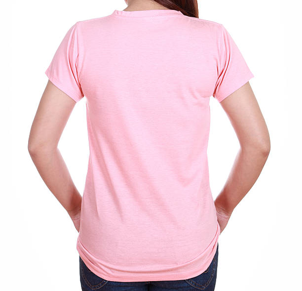 istock close-up female with blank t-shirt (back side) 486022997
