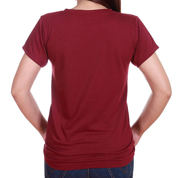 istock close-up female with blank t-shirt (back side) 486023003