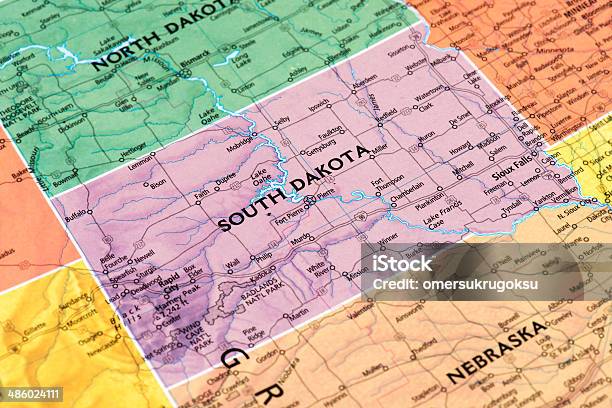 South Dakota Stock Photo - Download Image Now - South Dakota, Map, Business Finance and Industry