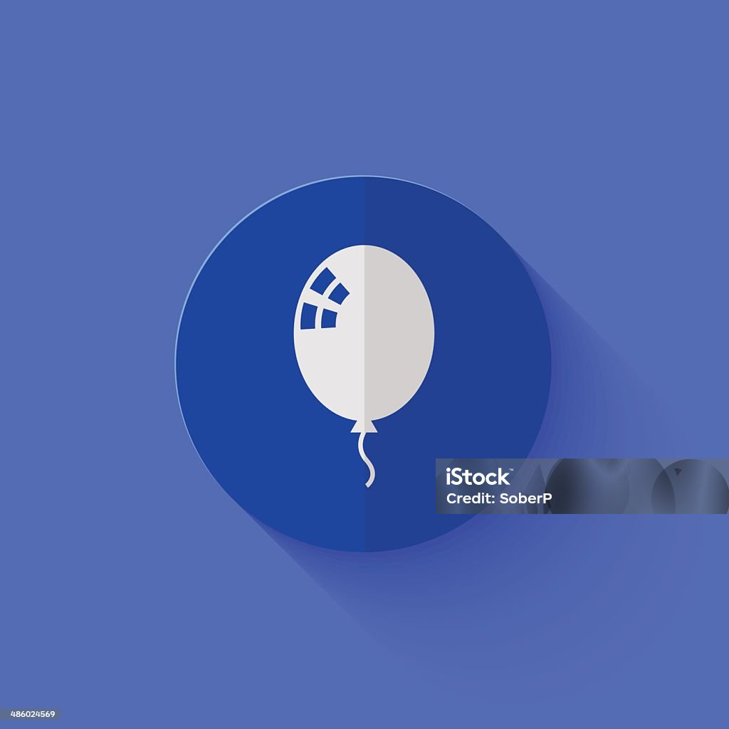 Illustration moderne plat icône de cercle bleu. - clipart vectoriel de Anniversaire libre de droits