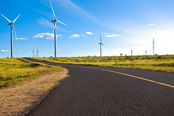 istock Environmentally friendly power generation wind power turbines 486024850