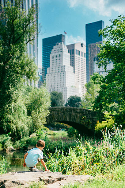istock Little boy playing in Central Park New York 486028618