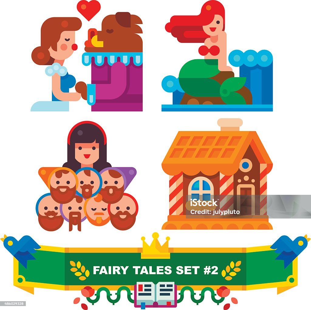 Fairy Tales Fairy Tales set. Vector flat illustration. 2015 stock vector
