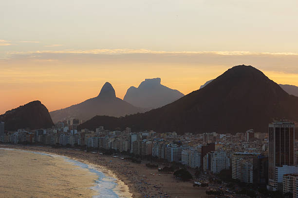 istock Sunset on Copacabana beach, Rio de Janeiro, Brazil 486032286