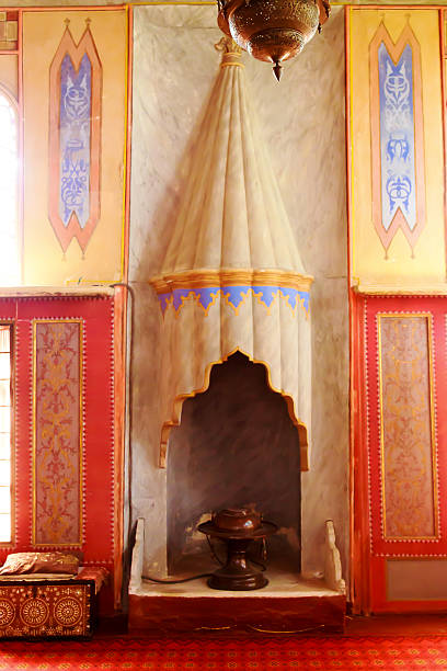 Fireplace in the recreation room at the Palace of Bakhchisarai. Crimea
