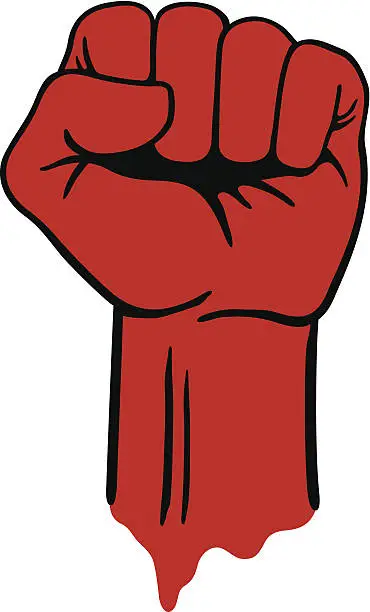 Vector illustration of Red Fist