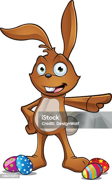 Cartoon Rabbit Pointing Rabbit Pointing Stock Illustration - Download Image Now - Animal ...