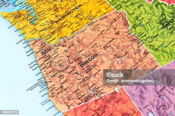 Oregon Stock Photo - Download Image Now - Map, Oregon - Ohio, Oregon - US State