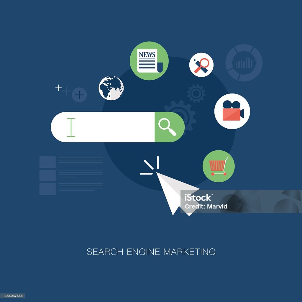 Search Engine Invetor Vector Modern Search Engine Marketing Concept Illustration Stock ...