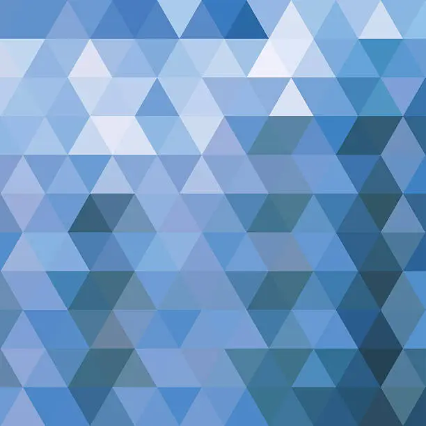 Vector illustration of abstract blue triangle pattern background