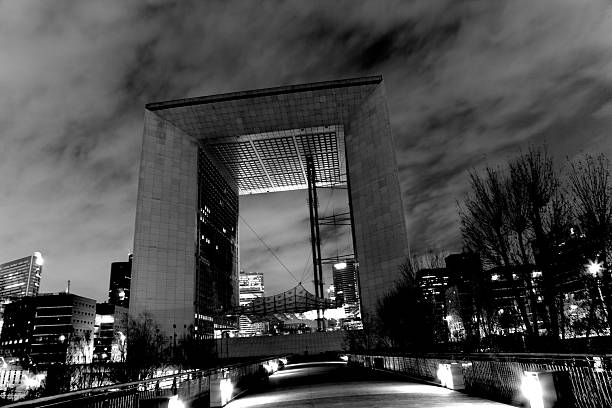 istock Paris, business centre, black and white, cityscape 486037969