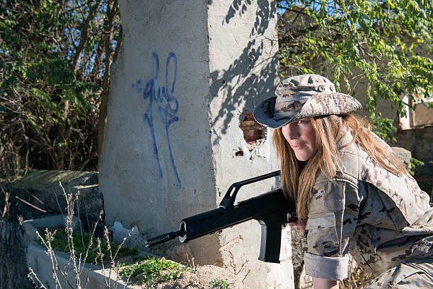 istock Military woman 486043289