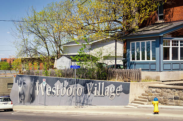 Westboro Village Mural as seen on Churchill Avenue stock photo