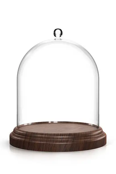 Bell-jar on white background