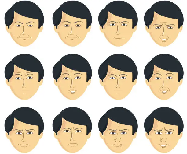 Vector illustration of Facial Expressions