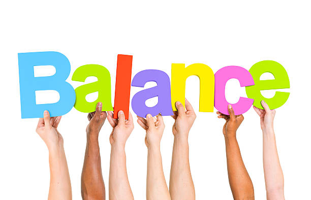istock Multi Ethnic People Holding The Word Balance 486050725