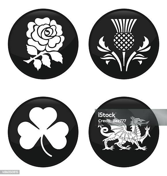 Ilustración de Reino Unido Emblems y más Vectores Libres de Derechos de Cardo - Cardo, Ícono, Escocia