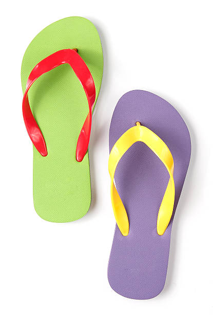 istock Colorful Flip flop on White background 486052369