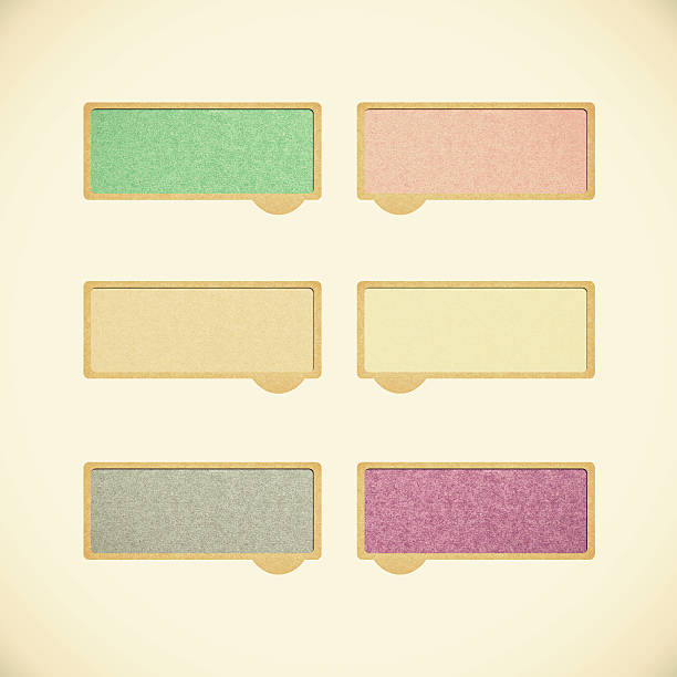 istock Header tag recycled paper on vintage tone background 486055417