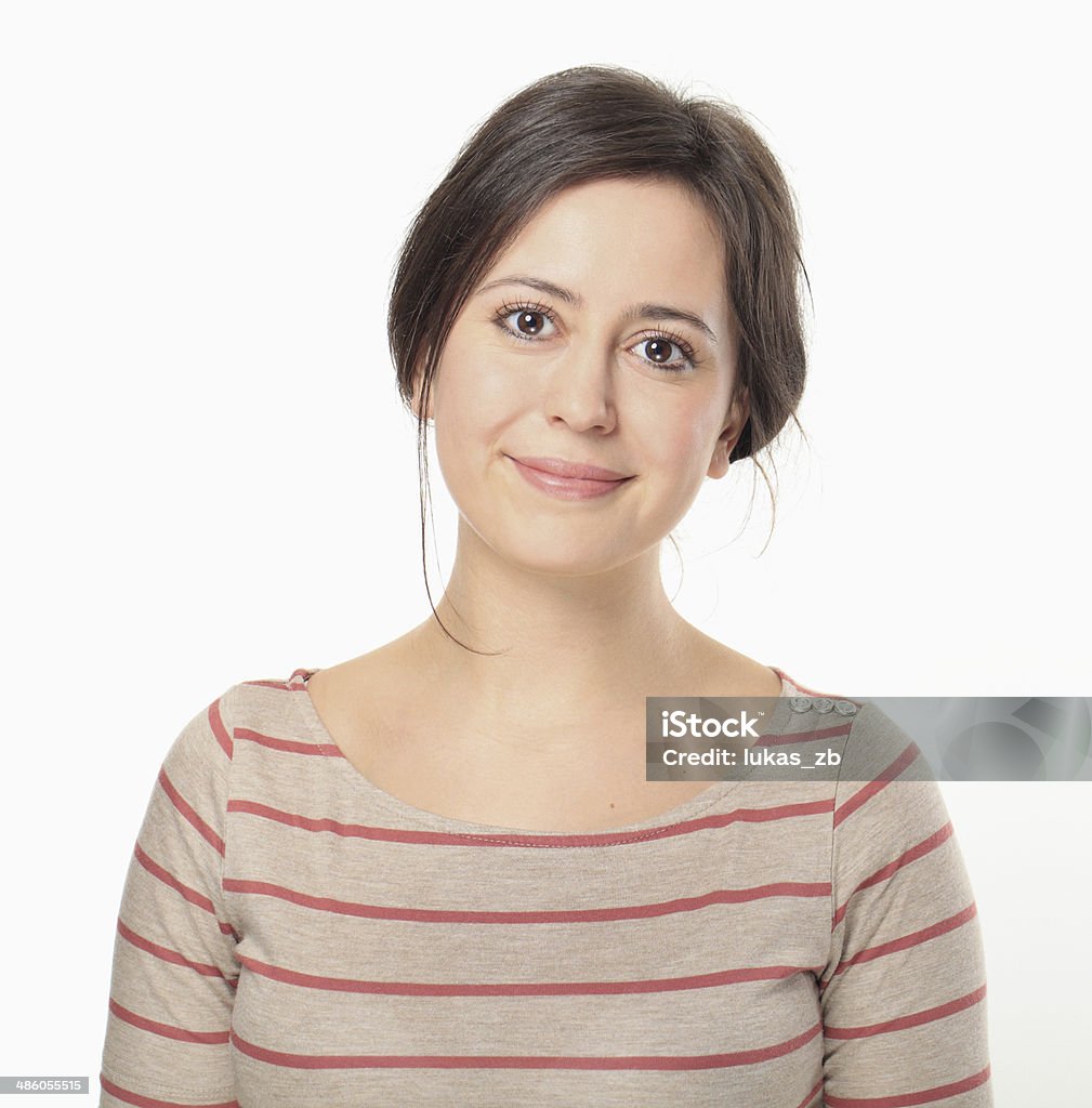 Young Woman Smiling Portrait. Young woman smiling portrait. 20-24 Years Stock Photo