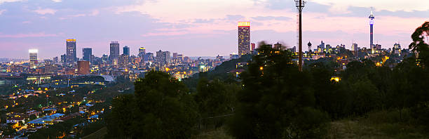 istock Johannesburg sunset panorama, north east 486055809