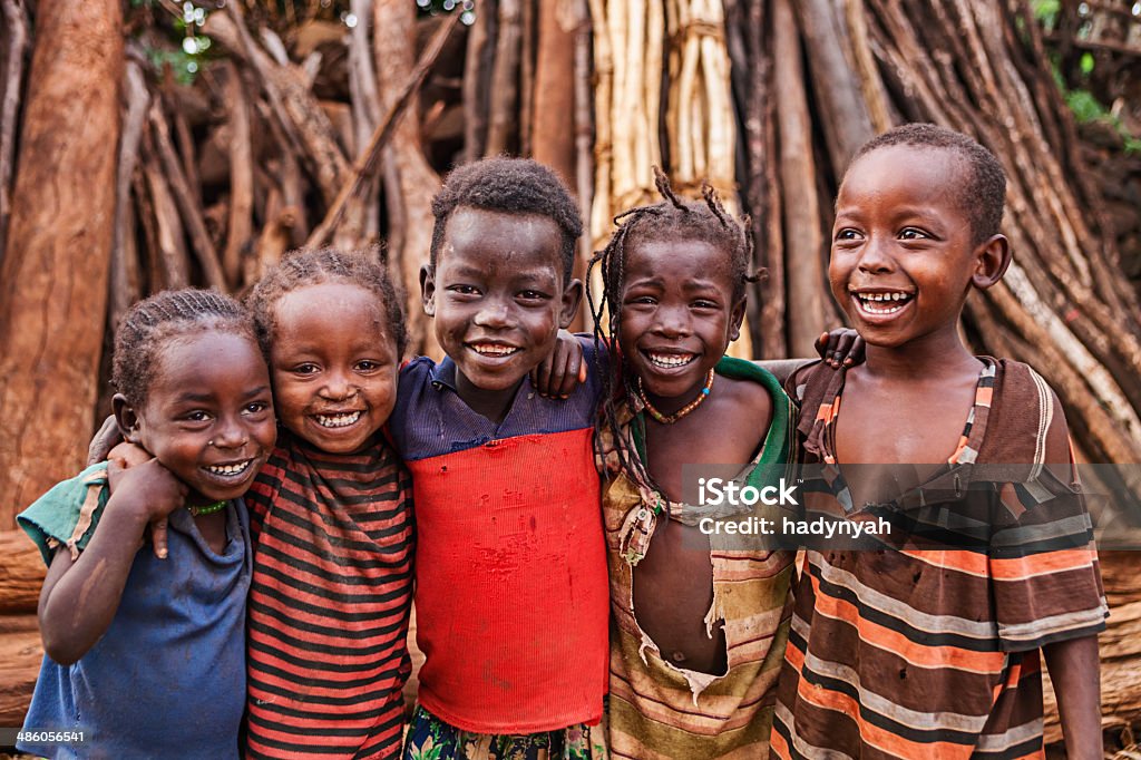 Groupe d'enfants africains, Afrique de l'Est - Photo de Enfant libre de droits