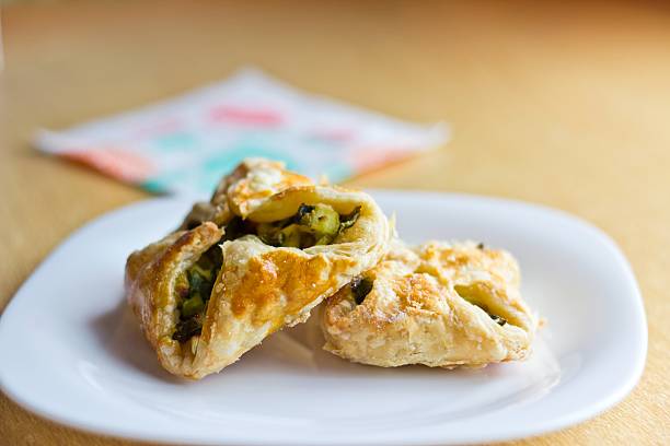 Fresh baked homemade puff pastry cakes