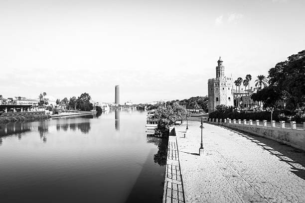 istock Guadalquivir River in Sevilla. Blacn and white. 486059820