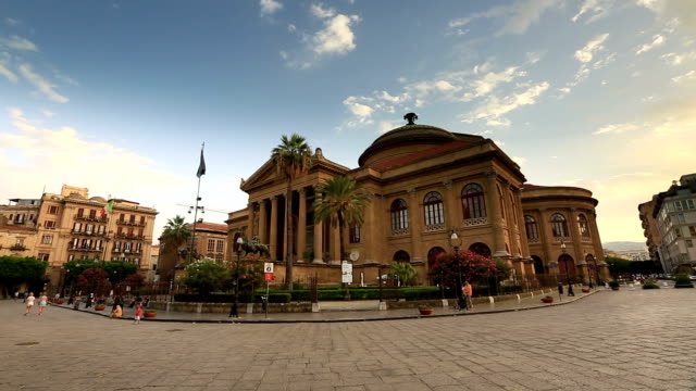 time lapse Theatre Massimo Opera House