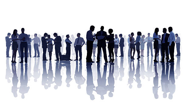 istock Group Of Business People Discussing In A White Background 486069599