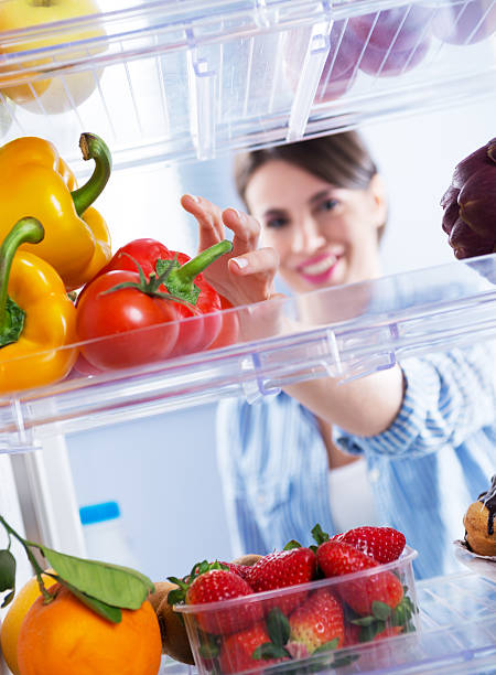 istock Healthy food in the refrigerator 486070403