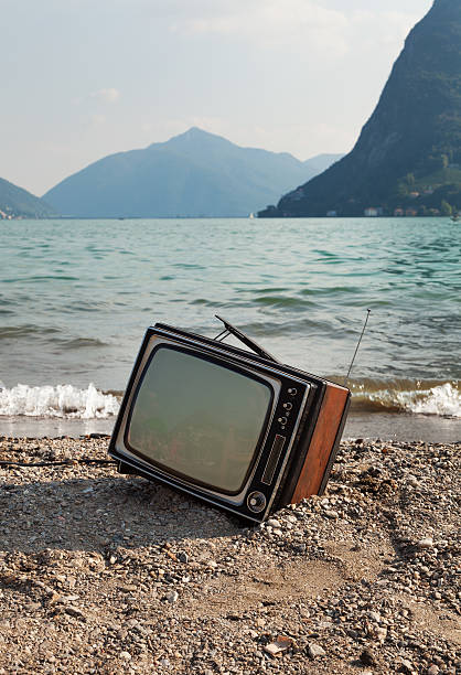old television stock photo