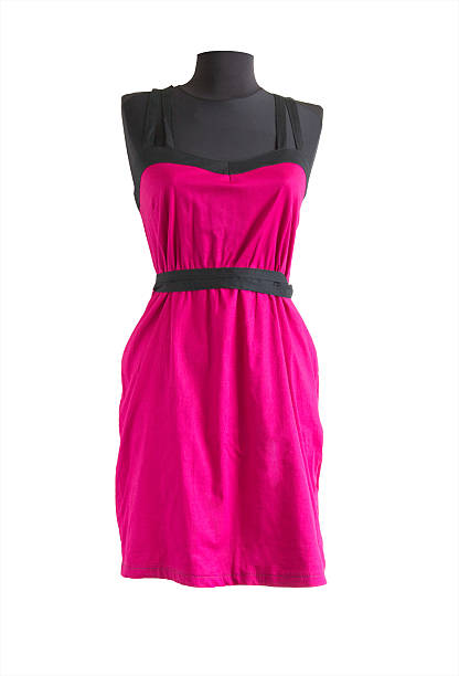 istock pink sundress with black belt on a mannequin 486072481
